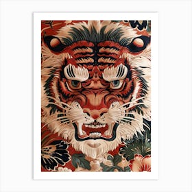 Chinese Lunar Year Of The Tiger 3 Full William Morris Style Art Print