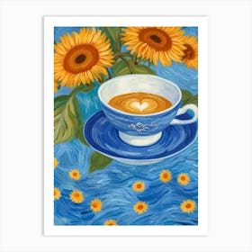 Drink tea - Van Gogh Style Art Print