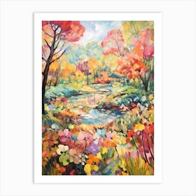 Autumn Gardens Painting Botanischer Garten Mnchen Nymphenburg 1 Art Print