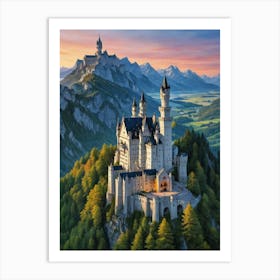 Castle Neuschwanstein 2 Art Print