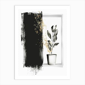 Black And Gold 75 Art Print