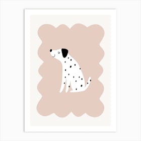 Scallop Edge Spotty Dog Art Print