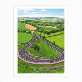 Pink Road Art Print