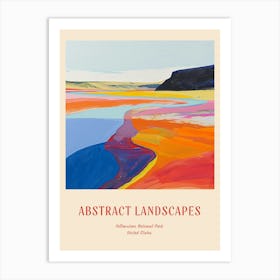 Colourful Abstract Yellowstone National Park 3 Poster Art Print