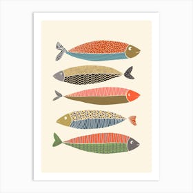 Boho Fish Collection Art Print