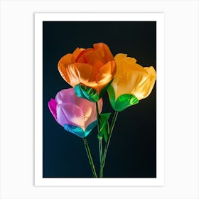 Bright Inflatable Flowers Portulaca 2 Art Print