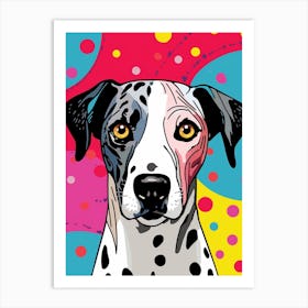 Pop Art Dog Cartoon Style 4 Art Print