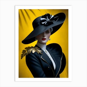 Lady In Black 2 Art Print