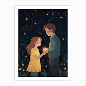 Boy And A Girl Art Print