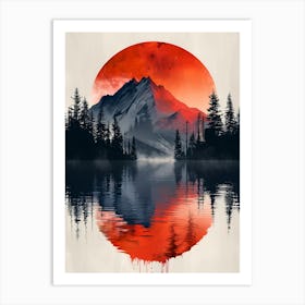 Sunset In The Mountains 7 Art Print