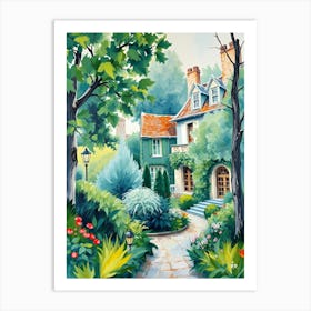 House In The Garden Art Print