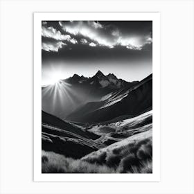 Black And White Landscape 7 Art Print