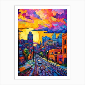 Spokane Washington Pixel Art 2 Art Print