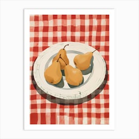 Pears On A Plate Art Print