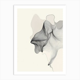 Abstract Drawing Of A Woman'S Face Art Print