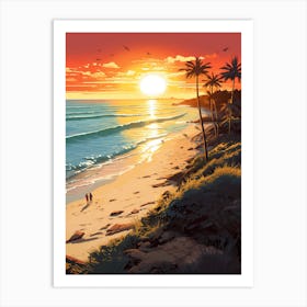 Painting That Depicts Casuarina Beach Australia 1 Art Print