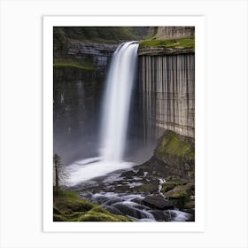 High Force Waterfall, United Kingdom Realistic Photograph (3) Art Print