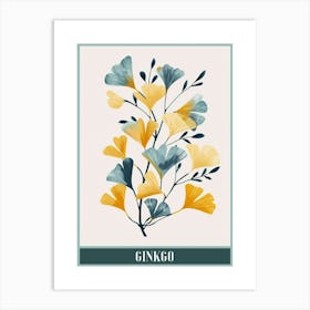 Ginkgo Tree Flat Illustration 1 Poster Art Print