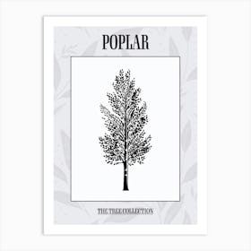 Poplar Tree Simple Geometric Nature Stencil 1 Poster Art Print