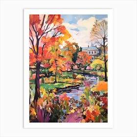 Autumn Gardens Painting Royal Botanic Garden Edinburgh 2 Art Print