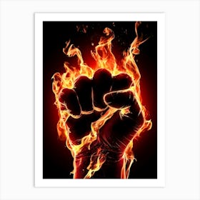 Fist Of Fire Art Print