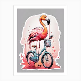 Flamingo art Art Print