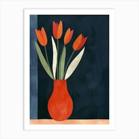 Tulips In A Vase 26 Art Print