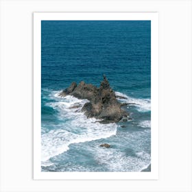 Rocky Beach At Sunrise, Tenerife, Canary Islands Art Print