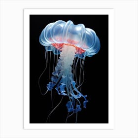 Portuguese Man Of War Jellyfish Neon Illustration 6 Art Print