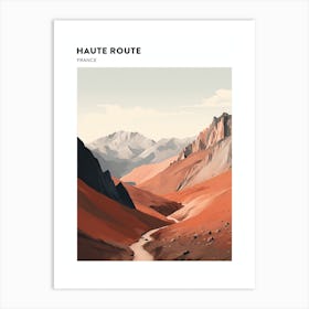 Haute Route France 1 Hiking Trail Landscape Poster Art Print