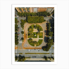 City life top view Art Print