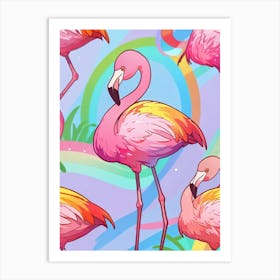 Flamingos 1 Art Print