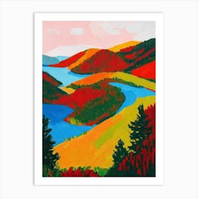 Durmitor National Park Montenegro Abstract Colourful Art Print