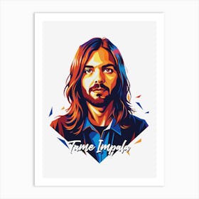 Tame Impala 02 Portrait Music Icon WPAP Pop Art Style Art Print