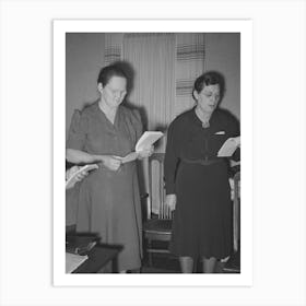 Rural Women At Home Demonstration Meeting Reciting Their Creed, Mcintosh County, Oklahoma By Russell Lee Art Print