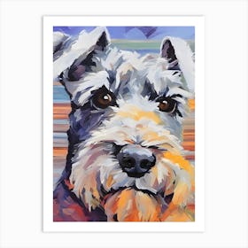 Thinking Schnauzer Art Print