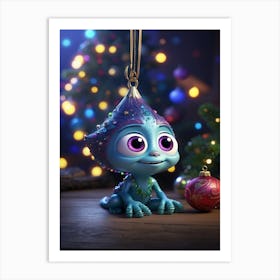 Alien Christmas Ornament 4 Art Print