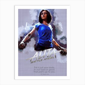 Battle Angel Alita Quotes Dr Dyson Ido 1 Art Print