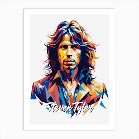 Steven Tyler Aerosmith 01 Portrait Music Icon WPAP Pop Art Style Art Print