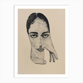 Woman'S Face 105 Art Print