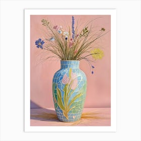 Mosaic Vase Art Print