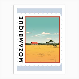 Mozambique Travel Stamp Poster Art Print