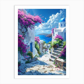 Beautiful Santorini Greece Wall Art 22 Art Print