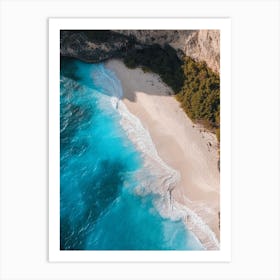 Aerial View Of A Beach In Bali 1 Art Print