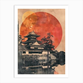 Nijo Castle In Kyoto Mid Century Modern 1 Art Print