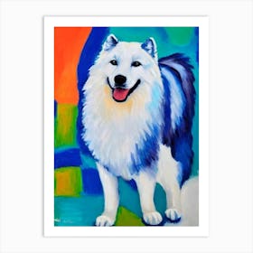 Samoyed Fauvist Style Dog Art Print