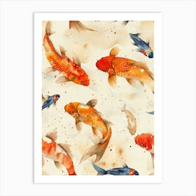 Watercolor Koi 08 Art Print