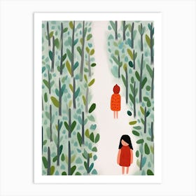 Into The Woods Scene, Tiny People And Illustration 4 Art Print