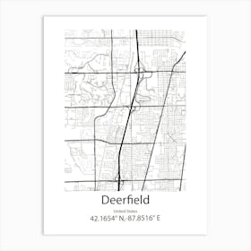 Deerfield Beach,United States Minimalist Map Art Print