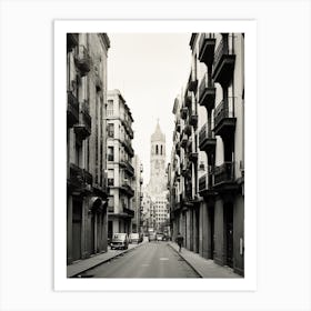 Barcelona, Spain, Mediterranean Black And White Photography Analogue 1 Art Print